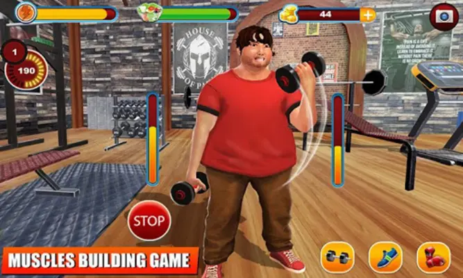 Fat Boy Gym Fitness Games android App screenshot 12