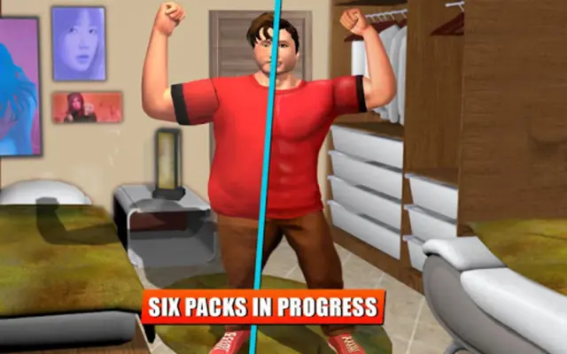 Fat Boy Gym Fitness Games android App screenshot 1